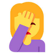 🤦‍♀️ Emoji sich an den Kopf fassende Frau Twitter Twemoji 12.1.3.