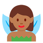 🧚🏾‍♀️ Emoji Hada Mujer: Tono De Piel Oscuro Medio en Twitter Twemoji 12.1.3.