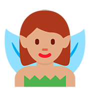 🧚🏽‍♀️ Emoji Mulher Fada: Pele Morena na Twitter Twemoji 12.1.3.