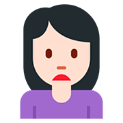 🙍🏻‍♀️ Emoji missmutige Frau: helle Hautfarbe Twitter Twemoji 12.1.3.