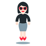 Emoji 🕴🏻‍♀️ La donna in giacca e cravatta levita: Carnagione Chiara su Twitter Twemoji 12.1.3.