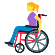 👩‍🦽 Emoji Frau in manuellem Rollstuhl Twitter Twemoji 12.1.3.