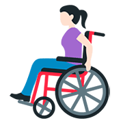 👩🏻‍🦽 Emoji Mulher Em Cadeira De Rodas Manual: Pele Clara na Twitter Twemoji 12.1.3.