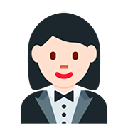🤵🏻‍♀️ Emoji Frau im Smoking: helle Hautfarbe Twitter Twemoji 12.1.3.