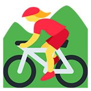 🚵‍♀️ Emoji Mujer En Bicicleta De Montaña en Twitter Twemoji 12.1.3.