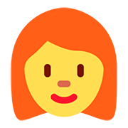 👩‍🦰 Emoji Mulher: Cabelo Vermelho na Twitter Twemoji 12.1.3.