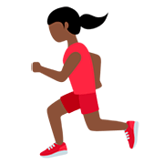 🏃🏿‍♀️ Emoji Mujer Corriendo: Tono De Piel Oscuro en Twitter Twemoji 12.1.3.