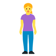 Emoji 🧍‍♀️ Donna In Piedi su Twitter Twemoji 12.1.3.