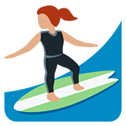 🏄🏽‍♀️ Emoji Mulher Surfista: Pele Morena na Twitter Twemoji 12.1.3.