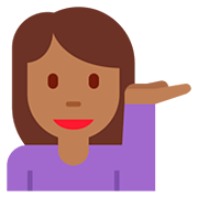 Emoji 💁🏾‍♀️ Donna Con Suggerimento: Carnagione Abbastanza Scura su Twitter Twemoji 12.1.3.