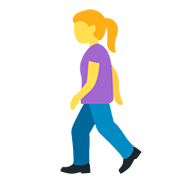 🚶‍♀️ Emoji Mujer Caminando en Twitter Twemoji 12.1.3.