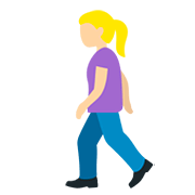🚶🏼‍♀️ Emoji Mujer Caminando: Tono De Piel Claro Medio en Twitter Twemoji 12.1.3.
