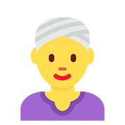 👳‍♀️ Emoji Mujer Con Turbante en Twitter Twemoji 12.1.3.