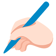 ✍🏻 Emoji Escrevendo à Mão: Pele Clara na Twitter Twemoji 12.1.3.