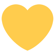 💛 Emoji Corazón Amarillo en Twitter Twemoji 12.1.3.