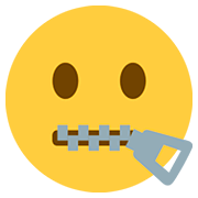 🤐 Emoji Gesicht mit Reißverschlussmund Twitter Twemoji 12.1.3.