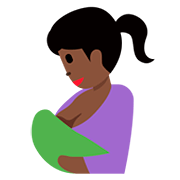 🤱🏿 Emoji Lactancia Materna: Tono De Piel Oscuro en Twitter Twemoji 12.1.