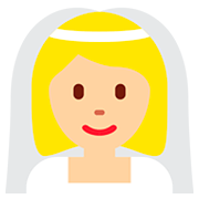 👰🏼 Emoji Person mit Schleier: mittelhelle Hautfarbe Twitter Twemoji 12.1.