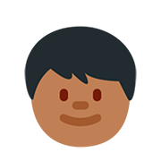 🧒🏾 Emoji Criança: Pele Morena Escura na Twitter Twemoji 12.1.
