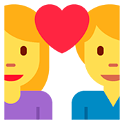 👩‍❤️‍👨 Emoji Casal Apaixonado: Mulher E Homem na Twitter Twemoji 12.1.