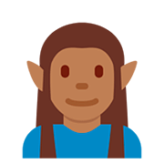 Emoji 🧝🏾 Elfo: Carnagione Abbastanza Scura su Twitter Twemoji 12.1.