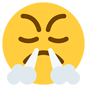 Émoji 😤 Visage Avec Fumée Sortant Des Narines sur Twitter Twemoji 12.1.