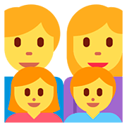 👨‍👩‍👧‍👦 Emoji Familie: Mann, Frau, Mädchen und Junge Twitter Twemoji 12.1.