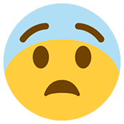 😨 Emoji Cara Asustada en Twitter Twemoji 12.1.