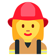 Émoji 👩‍🚒 Pompier Femme sur Twitter Twemoji 12.1.