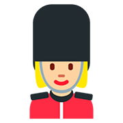 💂🏼‍♀️ Emoji Wachfrau: mittelhelle Hautfarbe Twitter Twemoji 12.1.