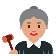 Emoji 👩🏽‍⚖️ Giudice Donna: Carnagione Olivastra su Twitter Twemoji 12.1.