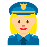 Emoji 👮🏼‍♀️ Poliziotta: Carnagione Abbastanza Chiara su Twitter Twemoji 12.1.