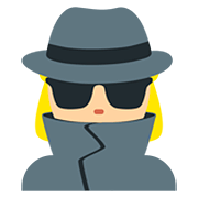 Emoji 🕵🏼‍♀️ Investigatrice: Carnagione Abbastanza Chiara su Twitter Twemoji 12.1.