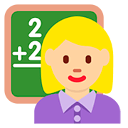 Emoji 👩🏼‍🏫 Professoressa: Carnagione Abbastanza Chiara su Twitter Twemoji 12.1.