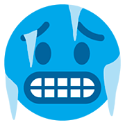 🥶 Emoji Cara Con Frío en Twitter Twemoji 12.1.
