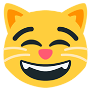 😸 Emoji grinsende Katze mit lachenden Augen Twitter Twemoji 12.1.