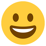 Emoji 😀 Faccina Con Un Gran Sorriso su Twitter Twemoji 12.1.