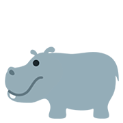🦛 Emoji Hipopótamo en Twitter Twemoji 12.1.