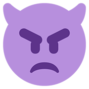 👿 Emoji wütendes Gesicht mit Hörnern Twitter Twemoji 12.1.