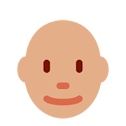 Emoji 👨🏽‍🦲 Uomo: Carnagione Olivastra E Calvo su Twitter Twemoji 12.1.