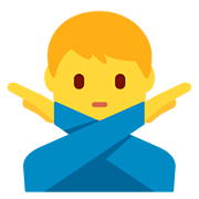 Emoji 🙅‍♂️ Uomo Con Gesto Di Rifiuto su Twitter Twemoji 12.1.