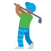 🏌🏾‍♂️ Emoji Homem Golfista: Pele Morena Escura na Twitter Twemoji 12.1.