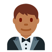 🤵🏾 Emoji Persona Con Esmoquin: Tono De Piel Oscuro Medio en Twitter Twemoji 12.1.