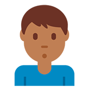 Emoji 🙎🏾‍♂️ Uomo Imbronciato: Carnagione Abbastanza Scura su Twitter Twemoji 12.1.