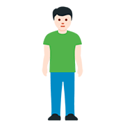 🧍🏻‍♂️ Emoji stehender Mann: helle Hautfarbe Twitter Twemoji 12.1.