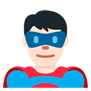 🦸🏻‍♂️ Emoji Superheld: helle Hautfarbe Twitter Twemoji 12.1.