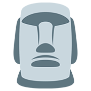 🗿 Emoji Estatua Moái en Twitter Twemoji 12.1.