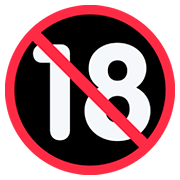🔞 Emoji Prohibido Para Menos De 18 Años en Twitter Twemoji 12.1.