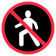 🚷 Emoji Prohibido El Paso De Peatones en Twitter Twemoji 12.1.