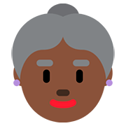 Émoji 👵🏿 Femme âgée : Peau Foncée sur Twitter Twemoji 12.1.